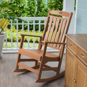 FUNBERRY Outdoor Rocking Chairs, HDPE All Weather Poly Lumber Rocker, High Back Patio Rockers Easy Assembly