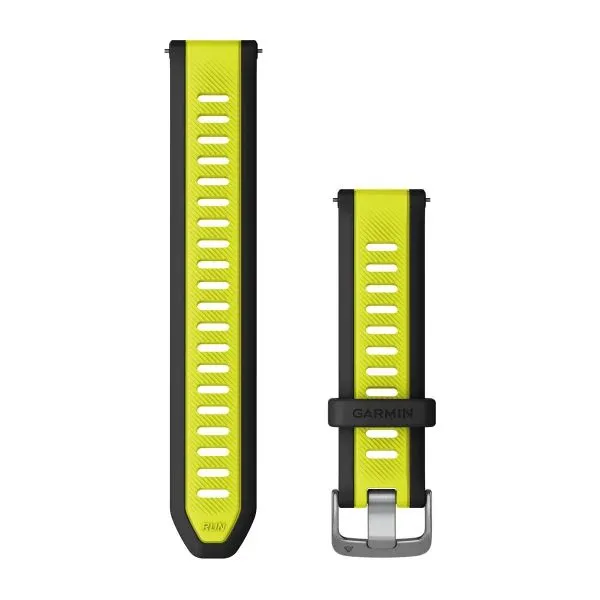 Garmin Quick Release 20mm  - Amp Yellow/Black Silicone Band