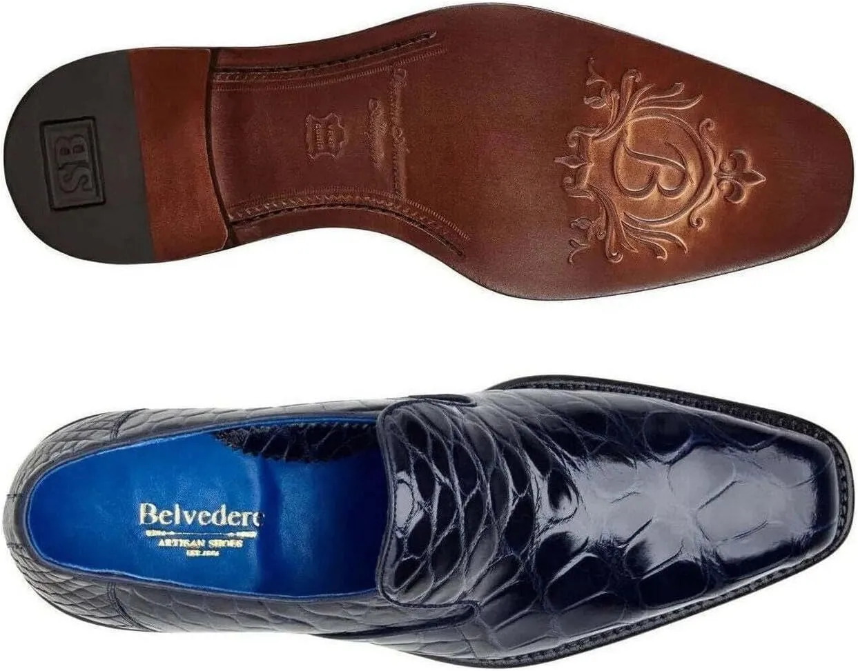 Genova Genuine American Alligator Slip-On