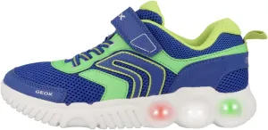 Geox J Wroom B. B Undefined's Single Strap Lights Sneaker Trainers (Blue Green, US 1)