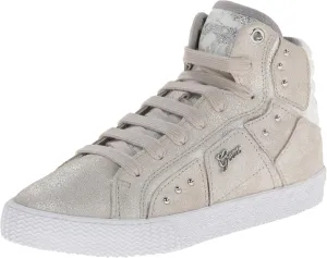 Geox JR Smart Girl 1 Sneaker (Toddler/Little Kid/Big Kid),Silver,38 EU (5.5 M US Big Kid)