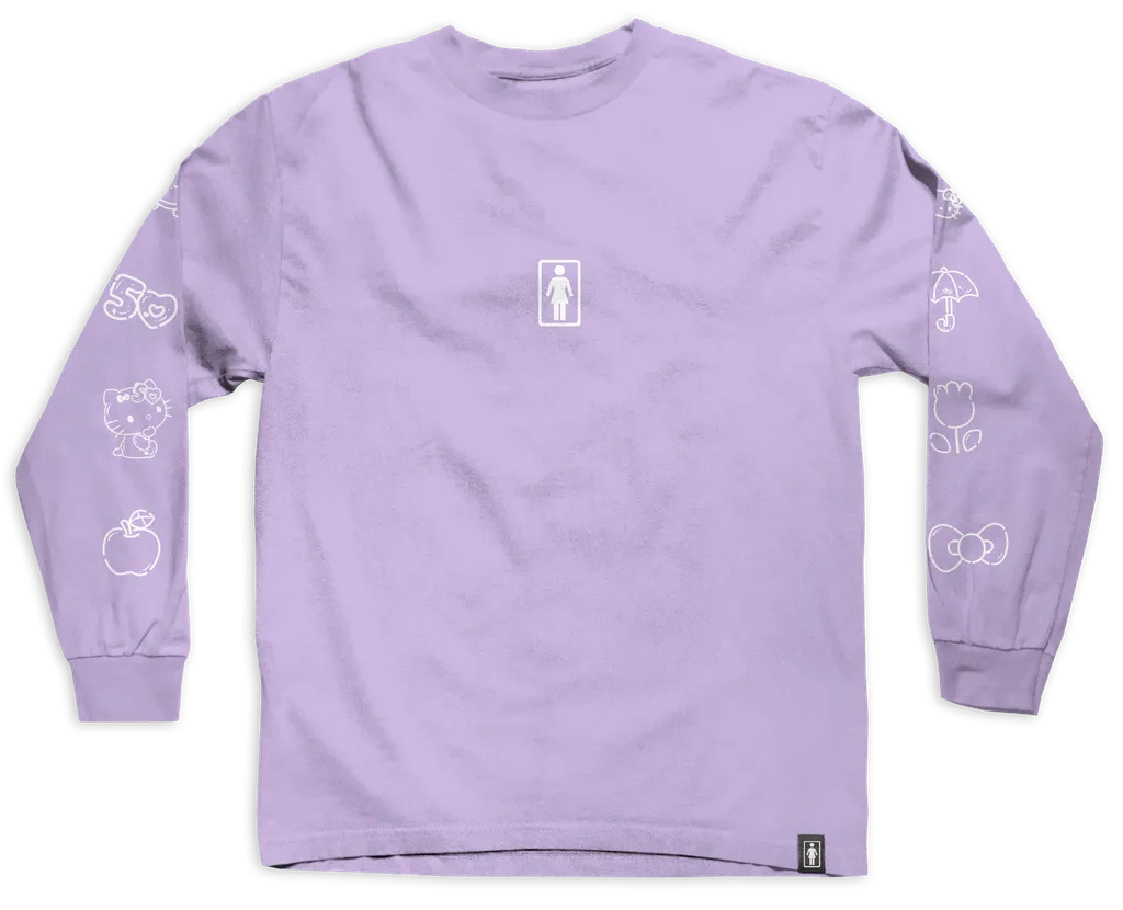 Girl x Hello Kitty 50th Sleeve Lavender L/S T-Shirt