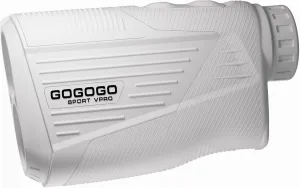 Gogogo Sport Vpro ZeroIn Lite Rechargeable Golf Rangefinder with Slope and Magnet 1400 Yards White Range Finder for Disc Golf