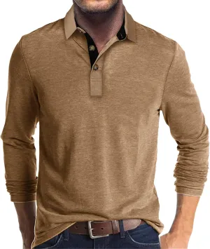 Golf Shirts for Men Polo Cotton Short Sleeve Dry Fit Polos Casual Dress Collared Big and Tall T-Shirts Fashion Summer Shirt