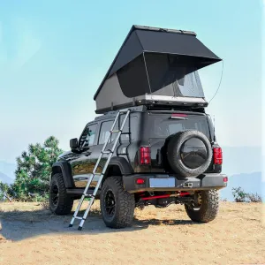 Hard Shell Roof Top Tent: 2-3 Person Aluminum Alloy Rooftop Camping Shelter - Quick Setup & Spacious Storage for Overland Adventures - SUV Truck Van Jeep Outdoor Travel
