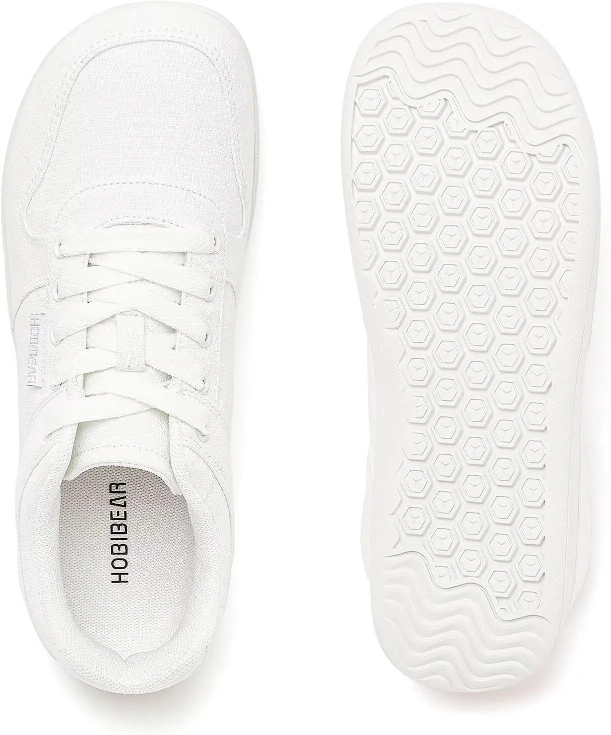 HOBIBEAR Unisex Canvas Shoes Men's Wide Barefoot Shoes Women's Fashion Sneakers Classic Casual Shoes Zero Drop Sole