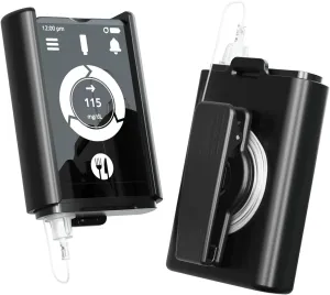 iLet Insulin Pump Holder for Beta Bionics iLet Bionic Pancreas with 360° Rotating Belt Clip, iLet Insulin Pump Case Accessories, iLet Bionic Accessories for Diabetic (Black and White)