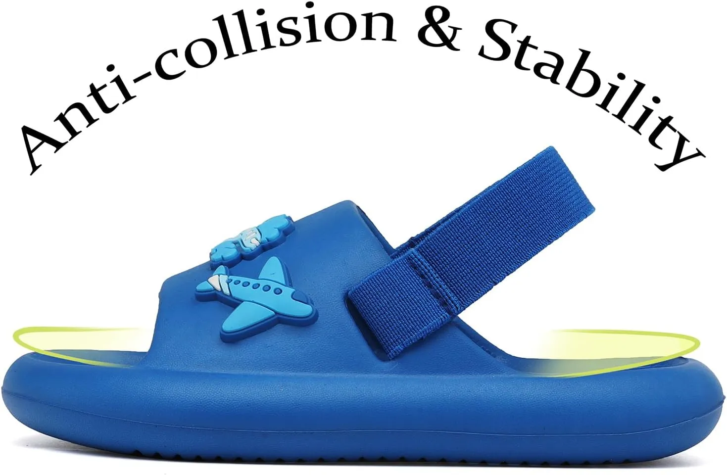 INMINPIN Toddler Boys Girls Slides Sandals Comfort Beach Pool Shower Slippers with Elastic Back Strap