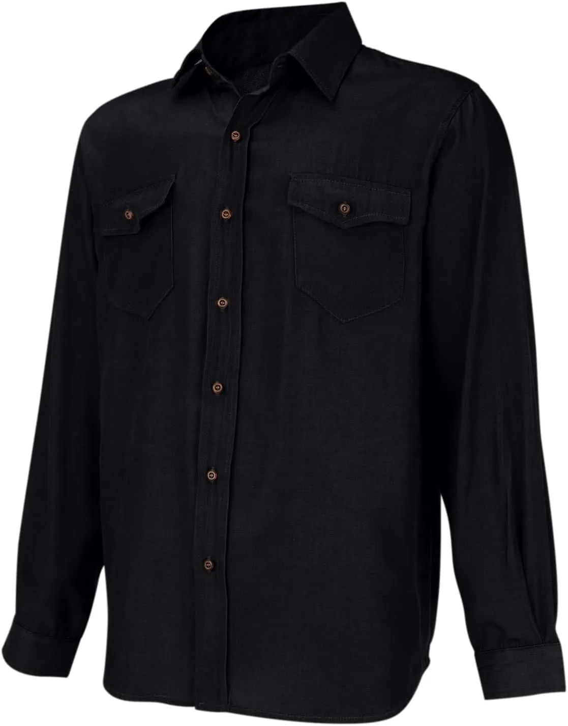 Jean Shirt for Men Long Sleeve Denim Cowboy Button Up Casual Pocket Big and Tall Summer Collared Shirt Holiday Stylish Shirts