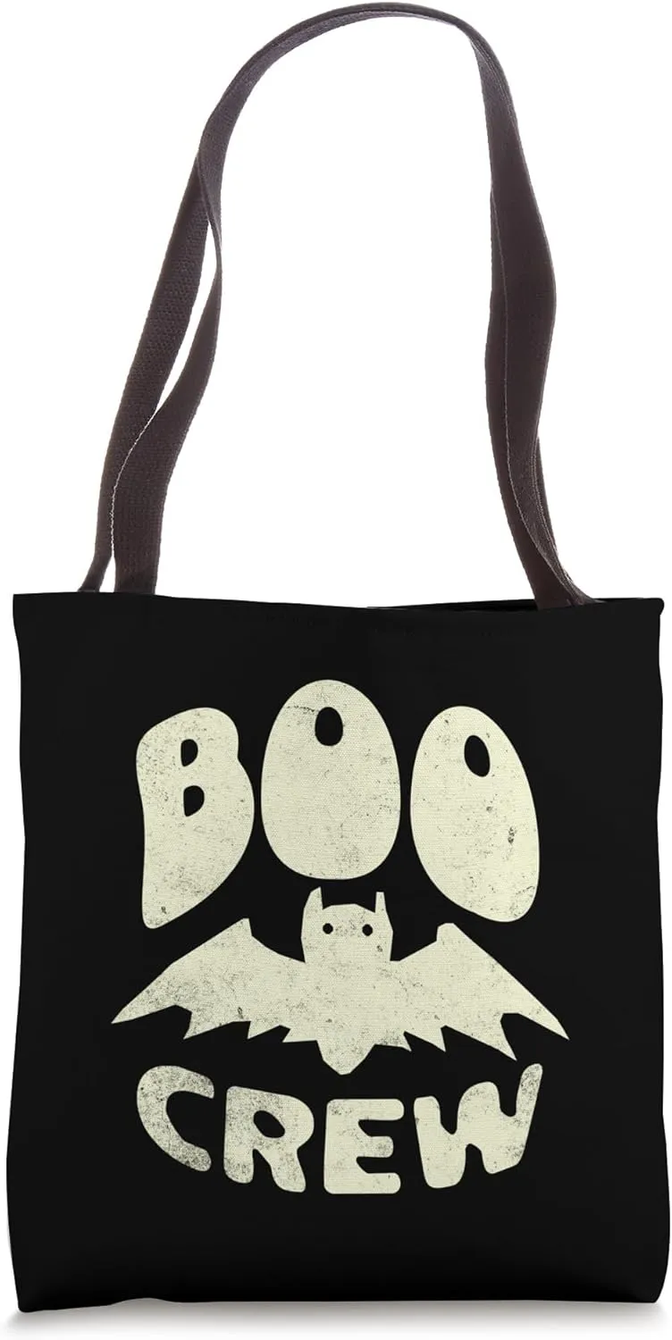 Join the Boo Crew: Spooky Halloween Bat Tote Bag
