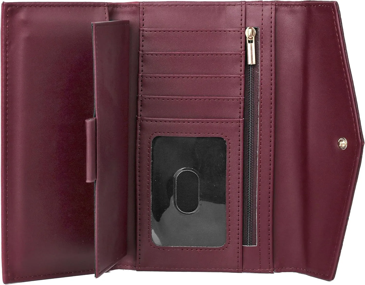 Julia Buxton Tooled Leather Organizer Clutch