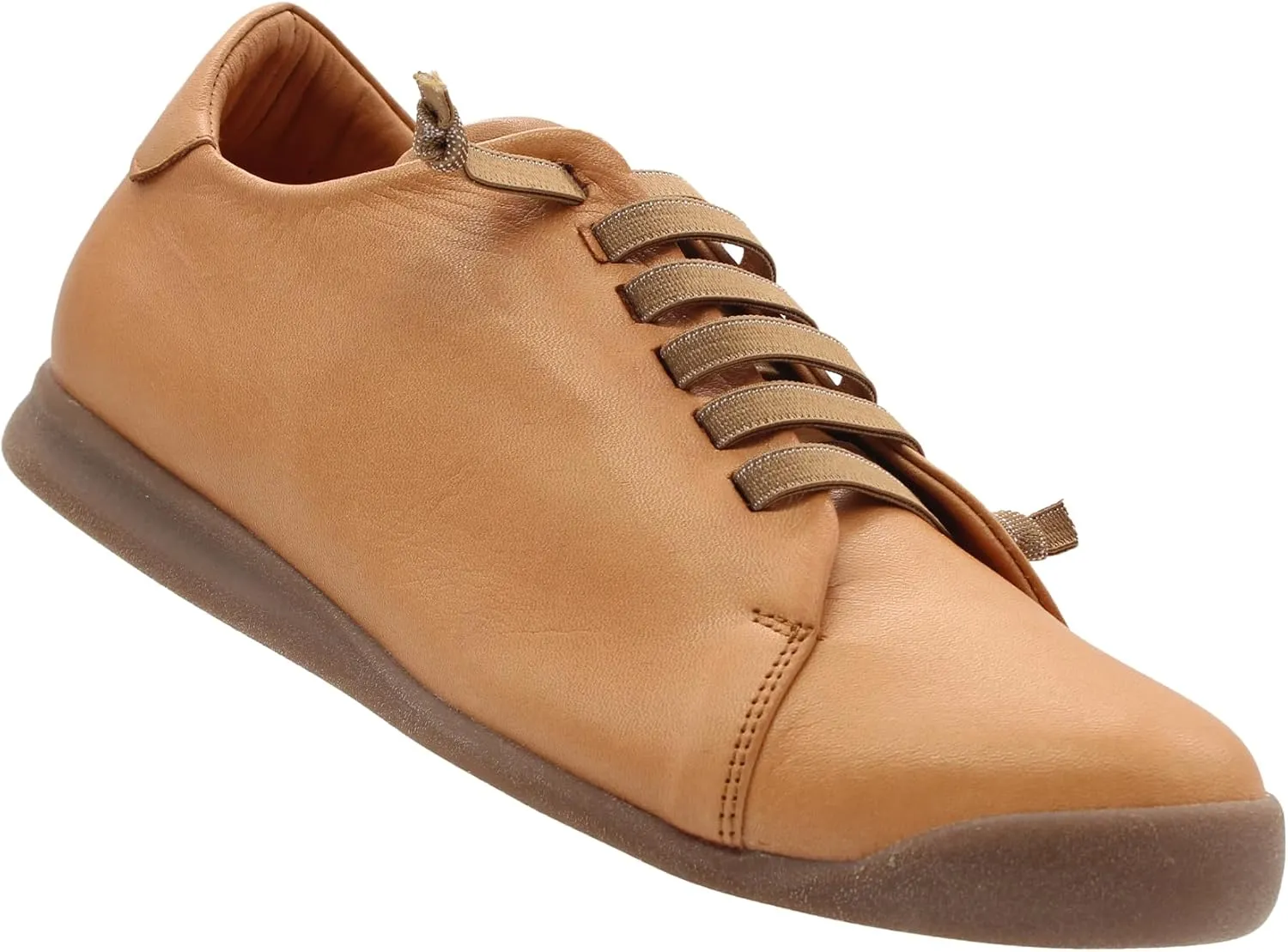 KAOMPPER Women's Elastic Slip-On Leather Shoes – Soft Turkish Leather with Padded Footbed, Handcrafted in Turkey | Available in Black and Coconut