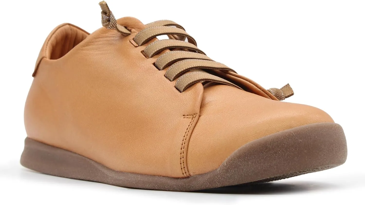 KAOMPPER Women's Elastic Slip-On Leather Shoes – Soft Turkish Leather with Padded Footbed, Handcrafted in Turkey | Available in Black and Coconut