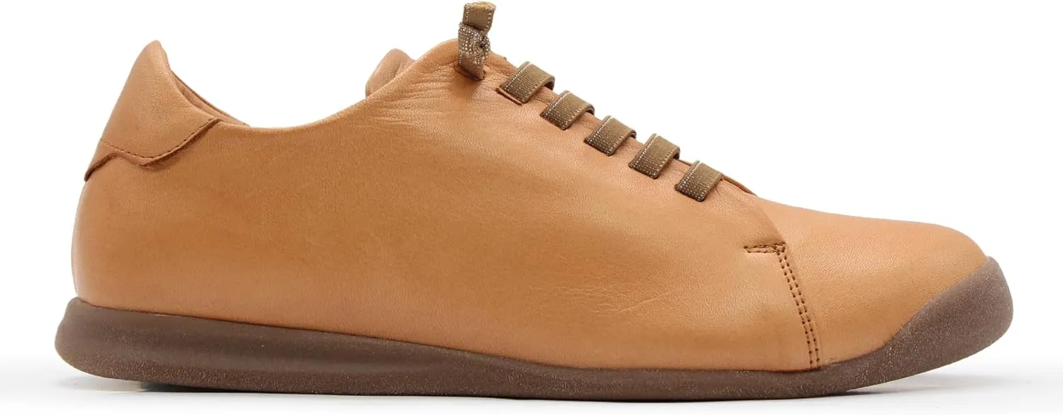 KAOMPPER Women's Elastic Slip-On Leather Shoes – Soft Turkish Leather with Padded Footbed, Handcrafted in Turkey | Available in Black and Coconut