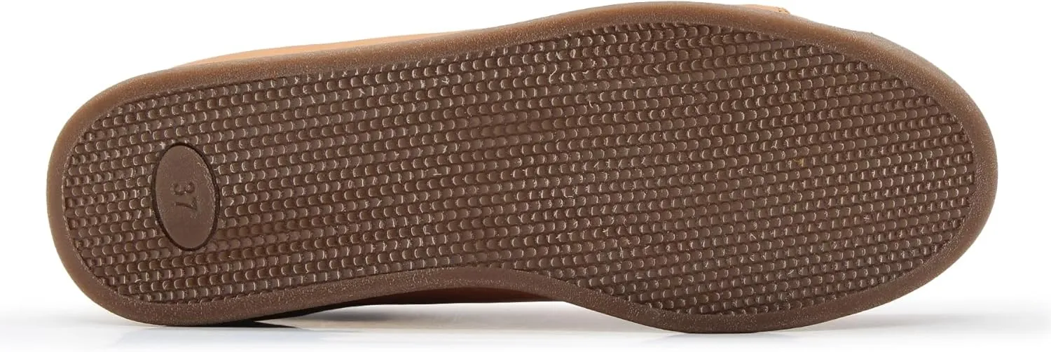KAOMPPER Women's Elastic Slip-On Leather Shoes – Soft Turkish Leather with Padded Footbed, Handcrafted in Turkey | Available in Black and Coconut