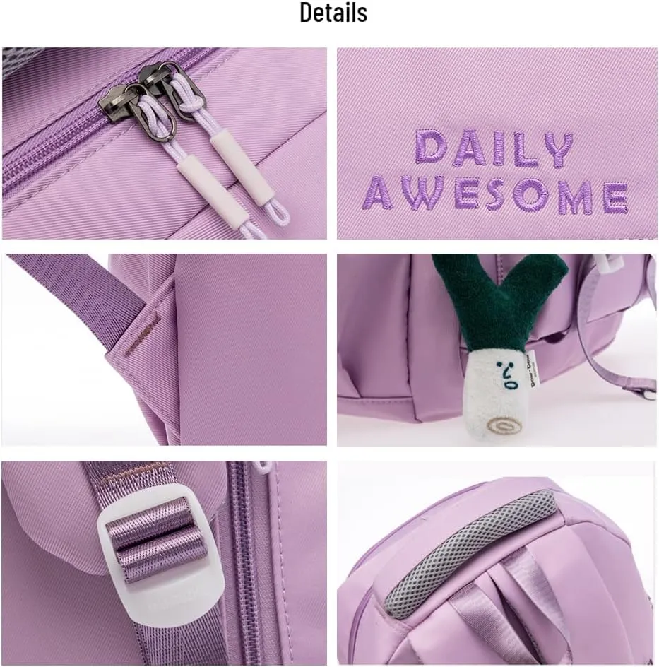 Kawaii Backpack with Cute Pendant Accessories Aesthetic Casual Travel Backpack Unisex 20L (pink)