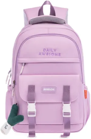 Kawaii Backpack with Cute Pendant Accessories Aesthetic Casual Travel Backpack Unisex 20L (pink)