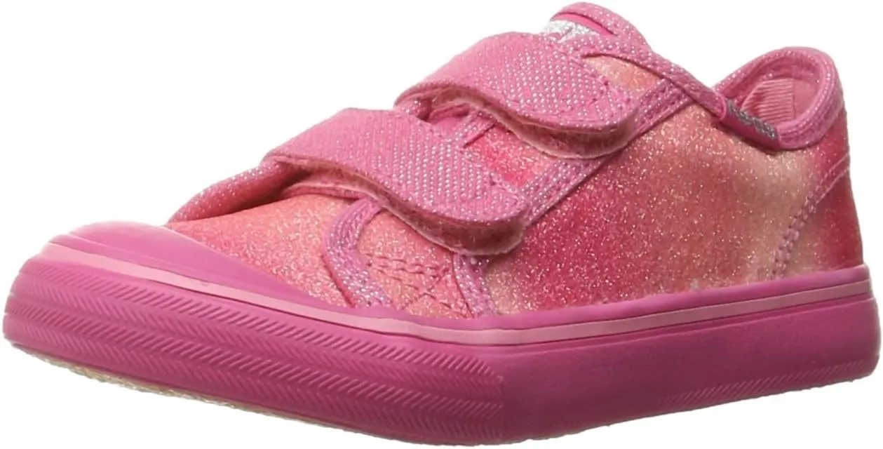 Keds Glittery Hook & Loop Sneaker (Toddler/Little Kid)