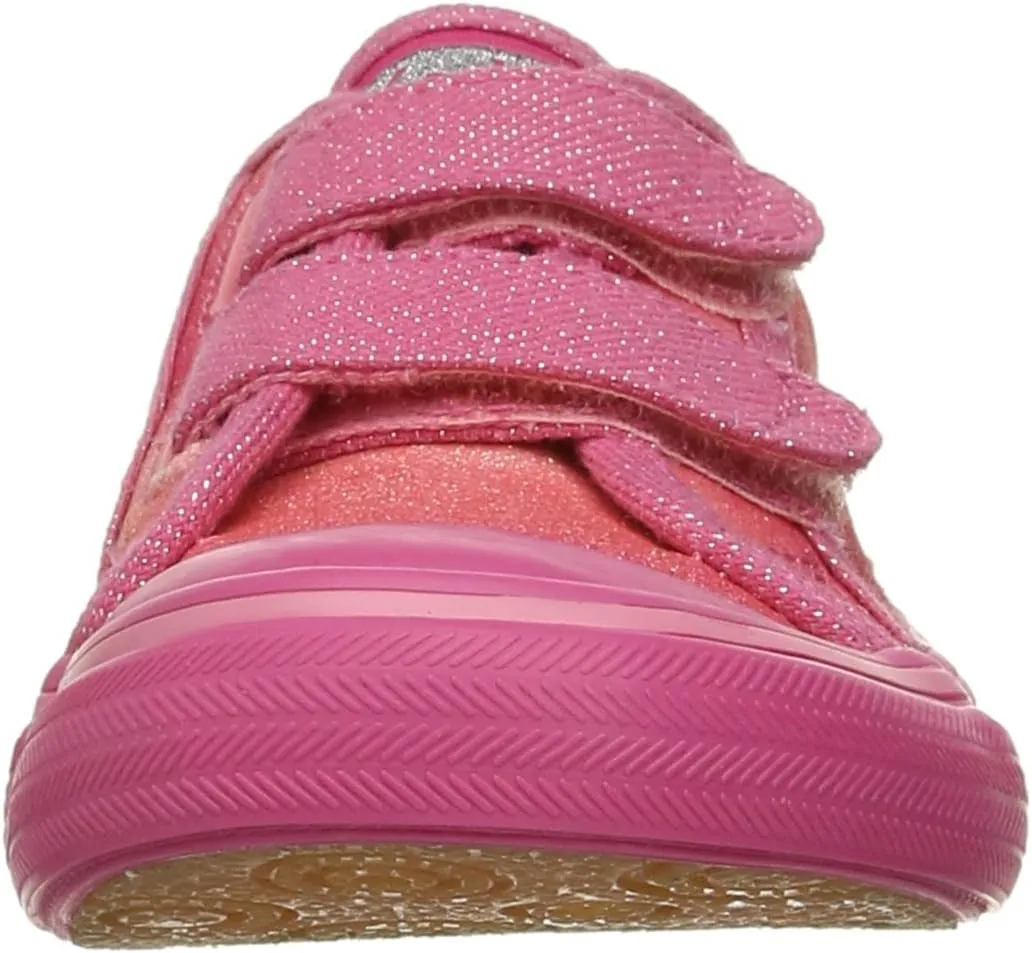 Keds Glittery Hook & Loop Sneaker (Toddler/Little Kid)