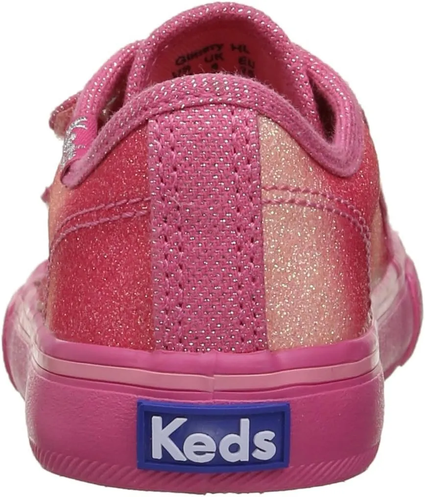 Keds Glittery Hook & Loop Sneaker (Toddler/Little Kid)