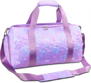 Kids Dance Bag Girls Gymnastics Duffle Bag - Sport Gym Bags,Travel Bag Overnighter Sleepover Bag with Shoe Compartment & Wet Pocket Teens Weekender Carry On Bag…