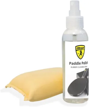 Killerspin Ping Pong Paddle Rubber Cleaner, Table Tennis Racket Cleaning Spray Kit, 125ml Spray Bottle with 2-Sided Sponge