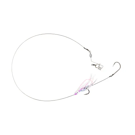 Kingfisher Slide Bait Rig Weighted With Hood and Squid Skirt
