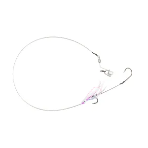 Kingfisher Slide Bait Rig Weighted With Hood and Squid Skirt