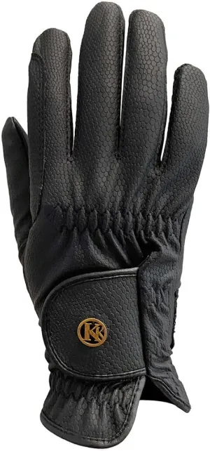 Kunkle Equestrian Black Show Gloves - Black / 7.5
