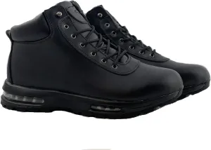 LABO Men's Hiking Boot Leather Air Heel 5812BLACK-7.5