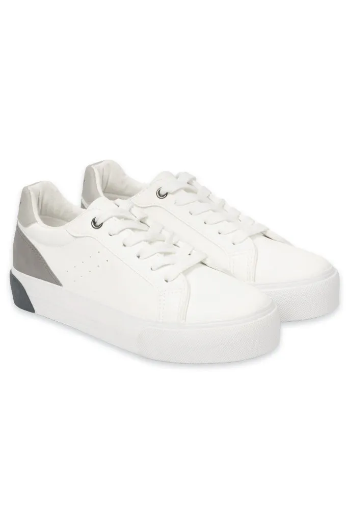 Lace Up Sneaker _ 156557 _ Grey
