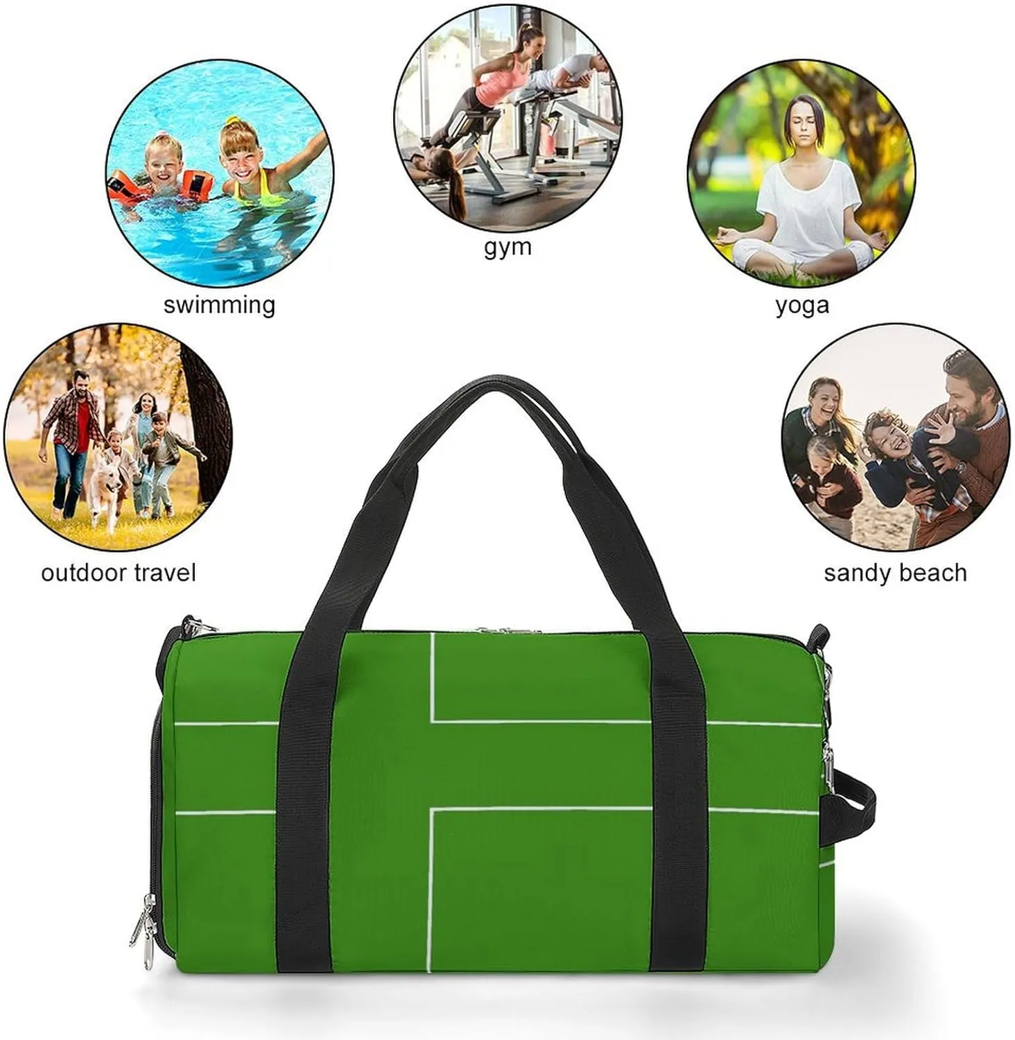 Ladonia Flag Sports Gym Bag for Men Women with Shoe Compartment Carry On