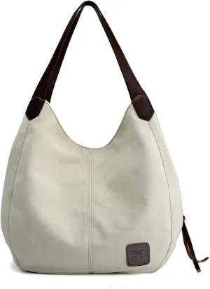 Large Canvas Tote Bag For Women Work With Pocket Summer Purses for Women
