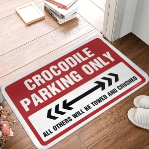Large Doormats for Outdoor Entrance Crocodile Parking Only Rug Porch Decor Rugs for Entryway(Size:50X80CM)