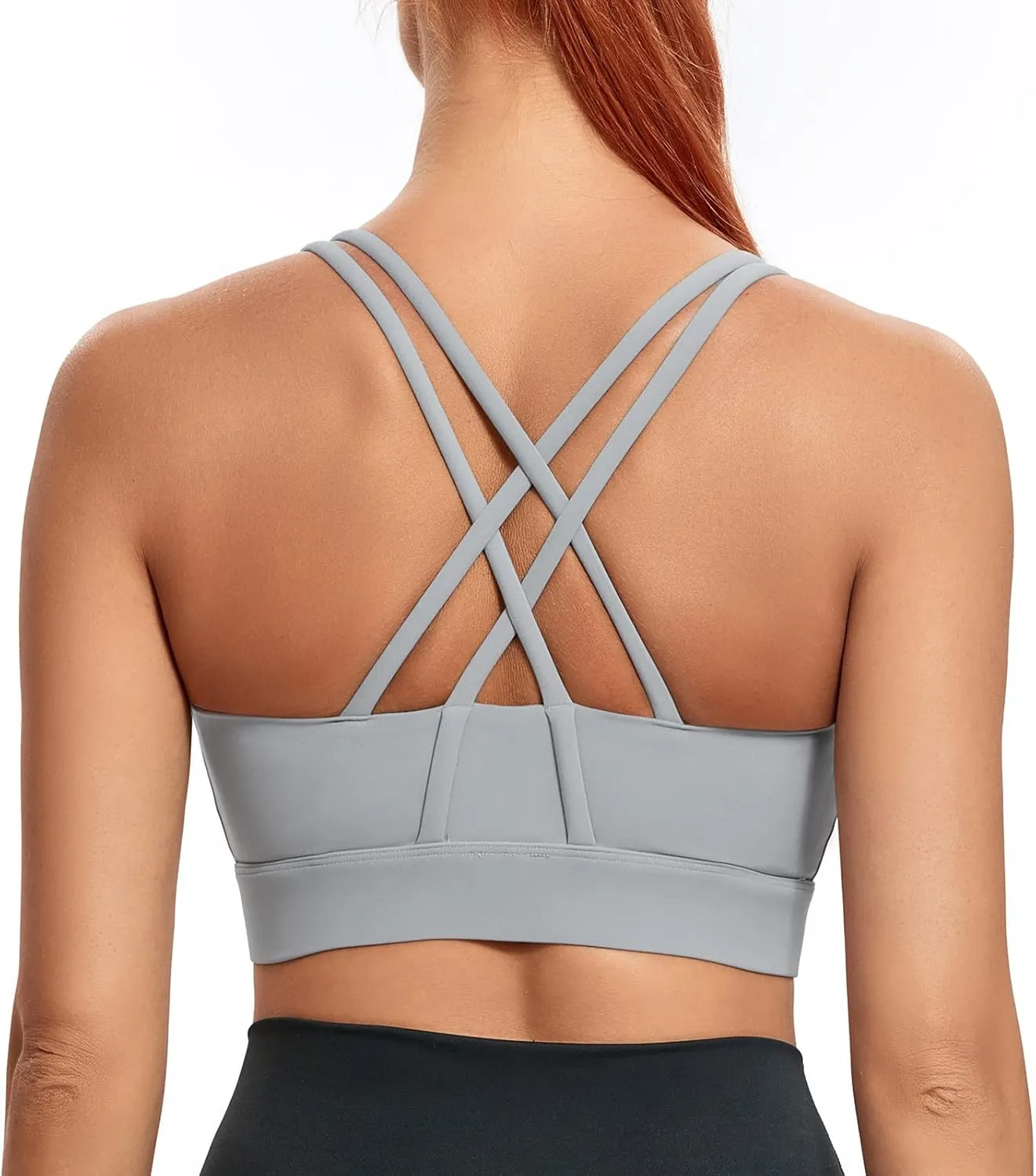 Lemedy Zipper in Front Sports Bra for Women Yoga Workout Crop Tank Top