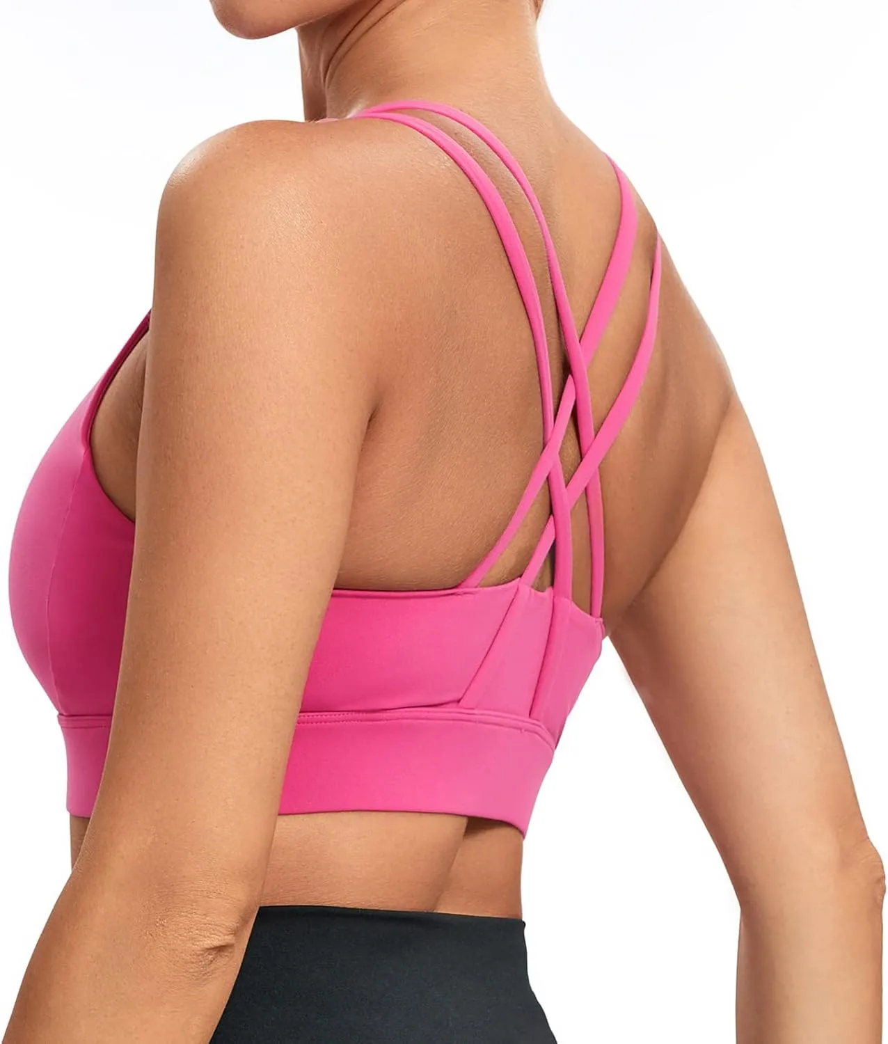 Lemedy Zipper in Front Sports Bra for Women Yoga Workout Crop Tank Top