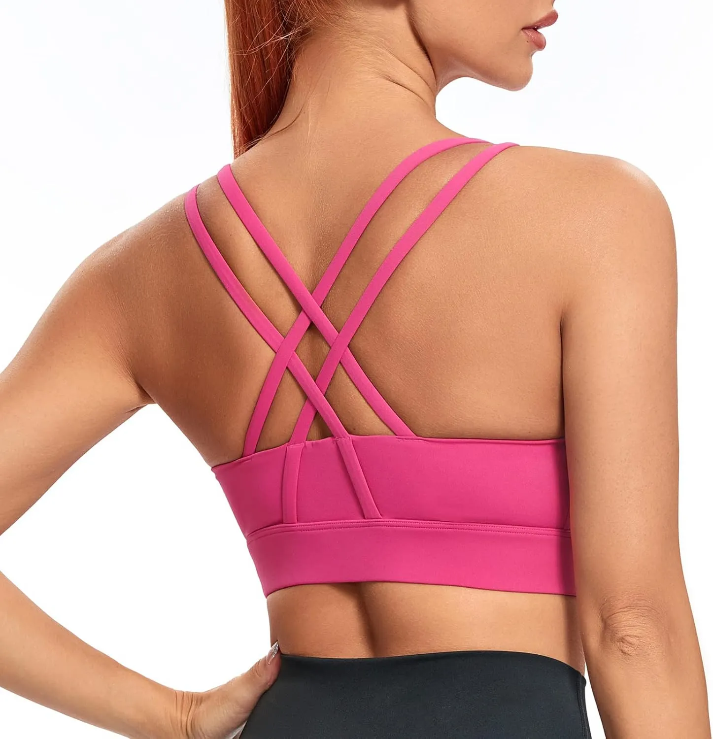 Lemedy Zipper in Front Sports Bra for Women Yoga Workout Crop Tank Top