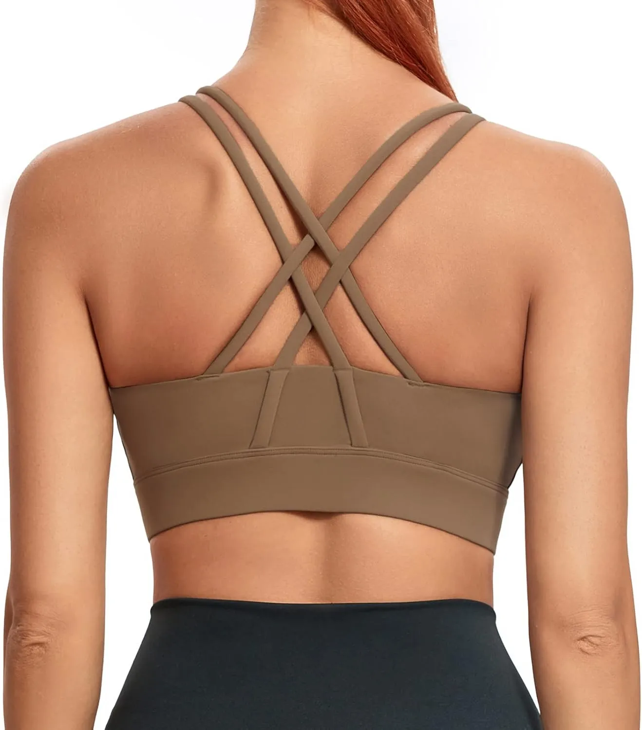 Lemedy Zipper in Front Sports Bra for Women Yoga Workout Crop Tank Top