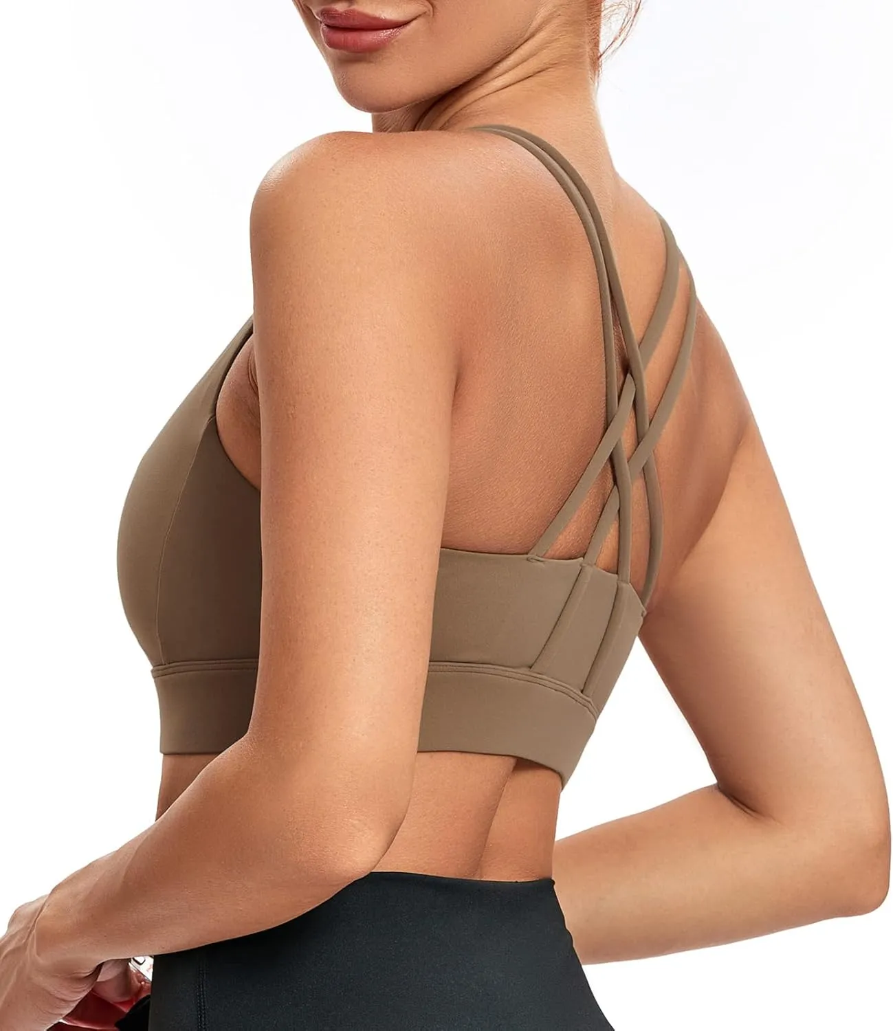 Lemedy Zipper in Front Sports Bra for Women Yoga Workout Crop Tank Top