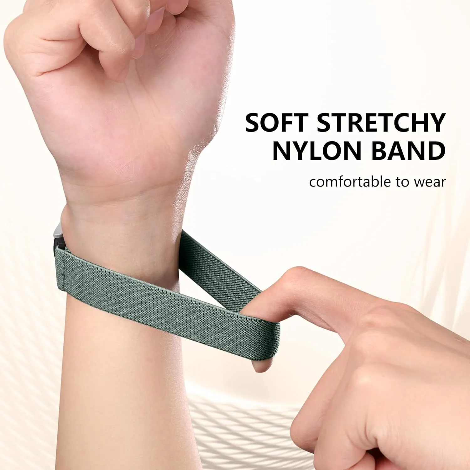 Lerobo 5 Pack Stretchy Bands Compatible with Samsung Galaxy Watch 7 6 5 4 FE Band 40mm 44mm 45mm/Watch 6 4 Classic 4 42mm 46mm 43mm 47mm/Active 2,20mm Soft Nylon Solo Loop Band Elastic Strap