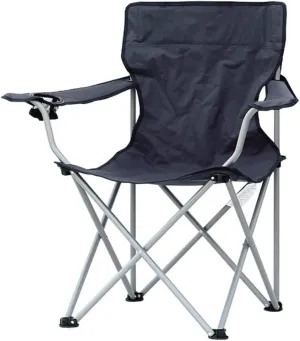 Lightweight Camping Chair Padded Camping Chairs Outdoor Folding Armchair with Cup Holder Beach Fishing Chair Portable Leisure High Backrest Chair Outdoor Hiking (Color : Black)