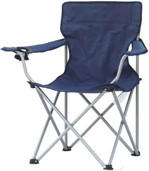 Lightweight Camping Chair Padded Camping Chairs Outdoor Folding Armchair with Cup Holder Beach Fishing Chair Portable Leisure High Backrest Chair Outdoor Hiking (Color : Blue)