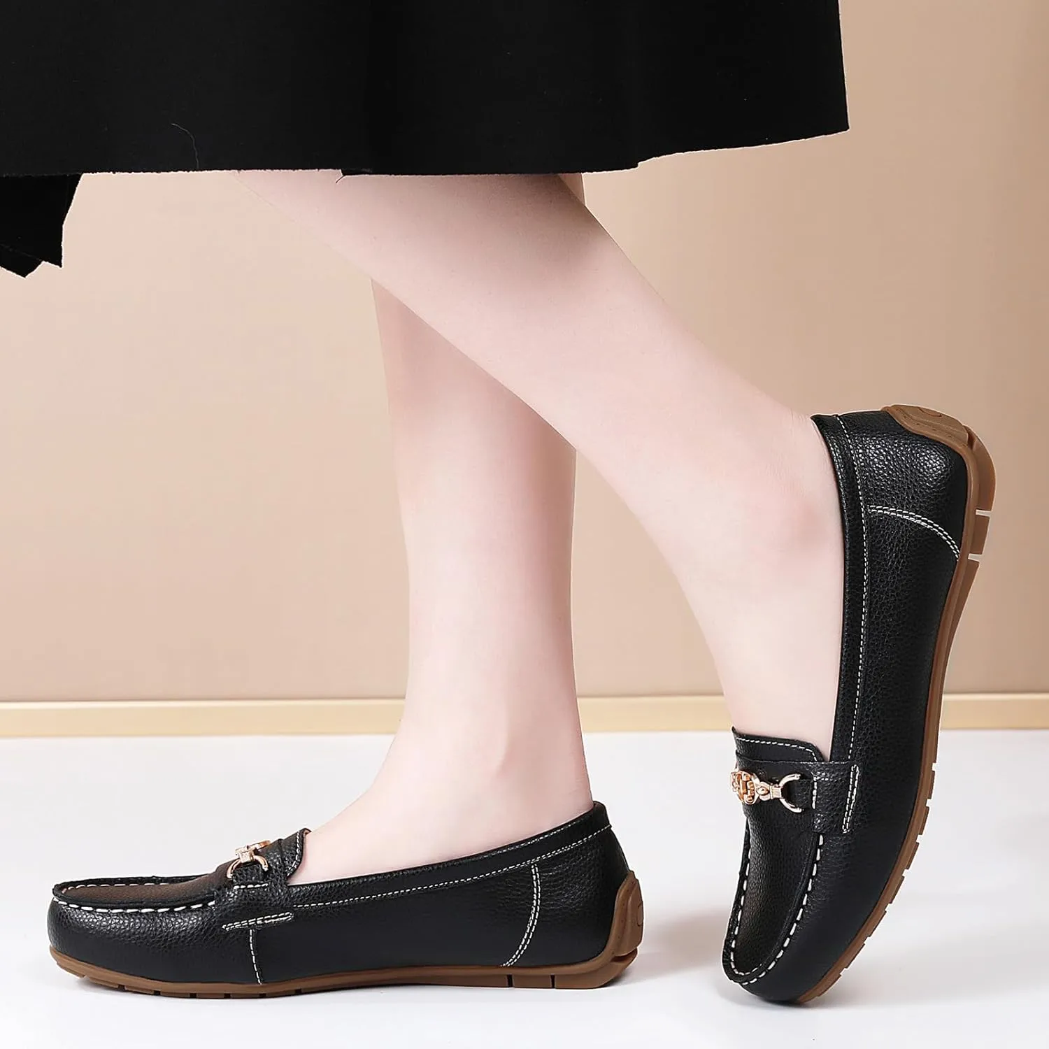 Loafers for Women Comfortable Flats Penny Loafers Slip-Ons Women's Driving Mocs Walking Shoes Ladies Work Business Casual Dress