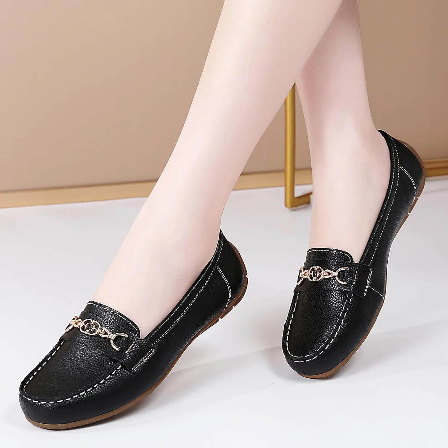 Loafers for Women Comfortable Flats Penny Loafers Slip-Ons Women's Driving Mocs Walking Shoes Ladies Work Business Casual Dress