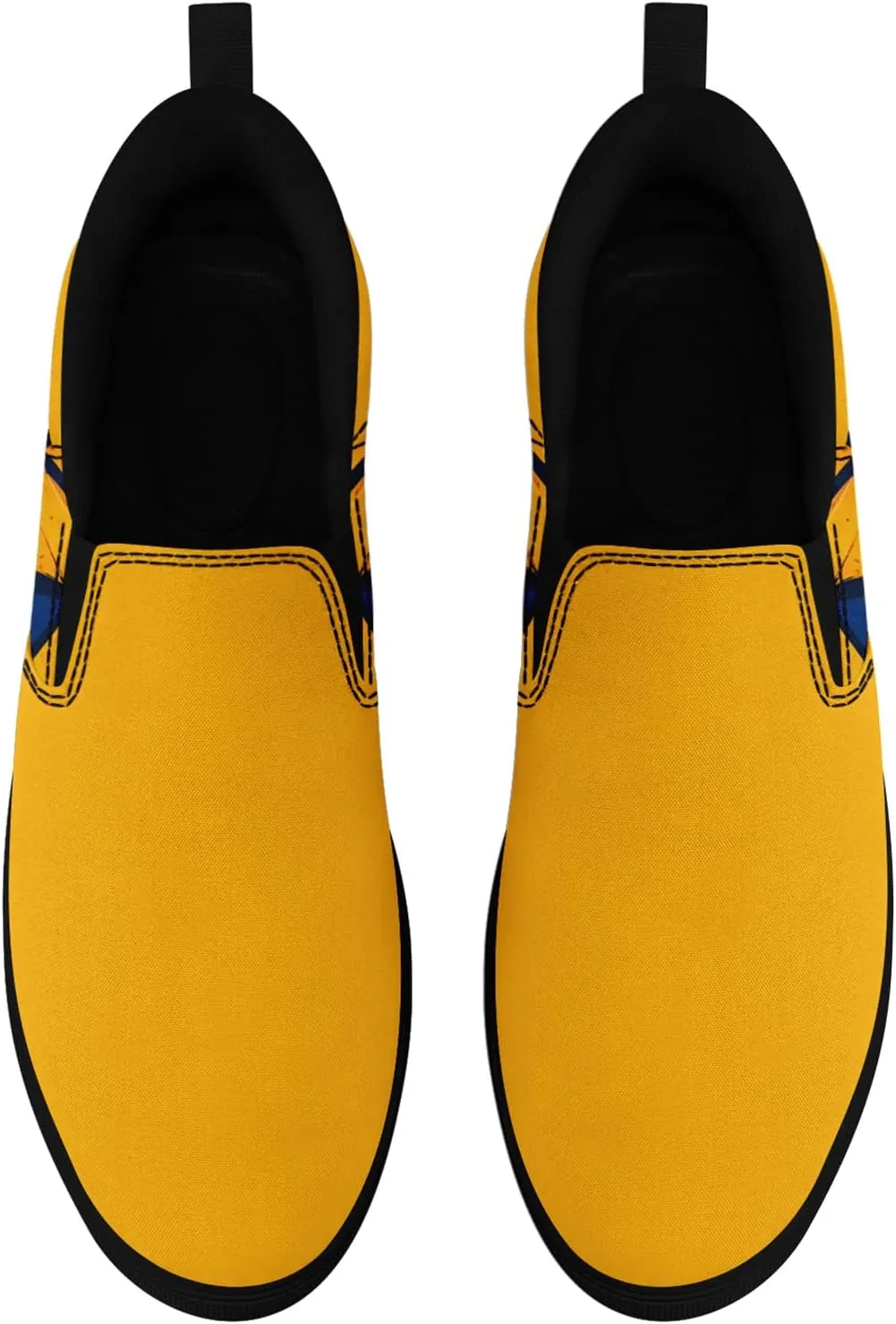 Low-top Slip-On Sneakers for Men, Women's Comfortable Flat Canvas Shoes Casual Loafers with Graffiti Style Design