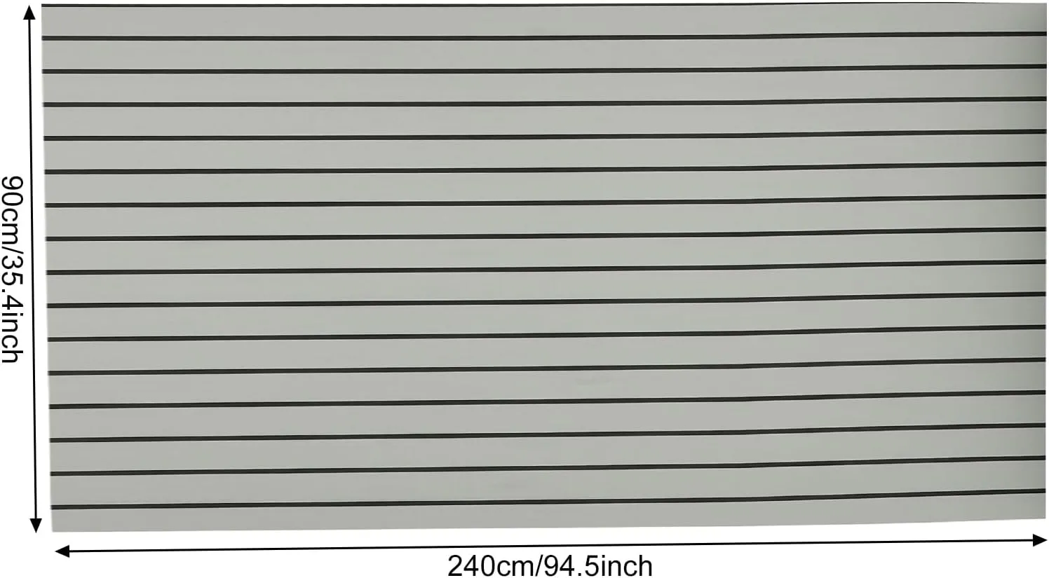 LOYALHEARTDY Boat Flooring EVA Foam Decking Sheet Faux Teak Marine Mat Marine Carpet Mat Non-Slip Self-Adhesive Flooring Mat for Marine RV Yacht Kayak 94.5''x35.4''