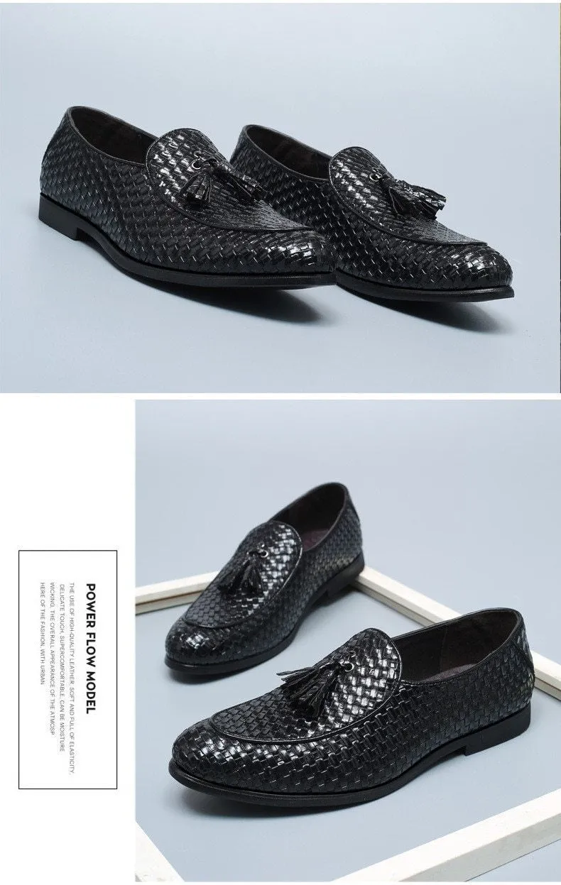 Luxury Handmade Leather Tassel Loafers