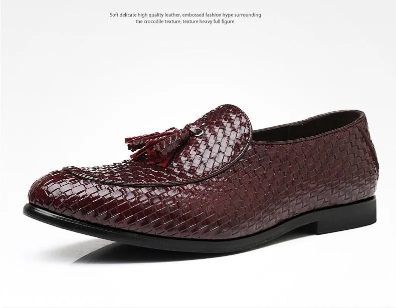 Luxury Handmade Leather Tassel Loafers