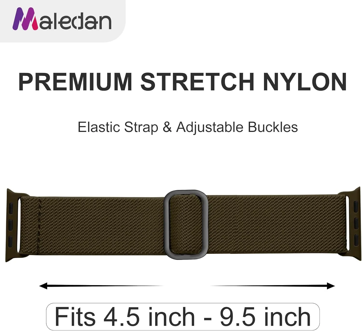Maledan 10 Pack Stretchy Solo Loop Compatible with Apple Watch Band 40mm 38mm 41mm 42mm 44mm 45mm 46mm 49mm Women Men,Soft Nylon Elastic Strap Wristband for iWatch Series 10 9 8 7 6 5 4 3 2 1 SE Ultra