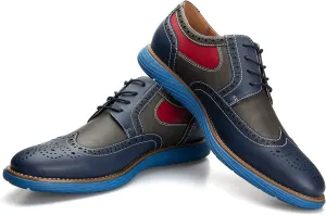 Meijiana Men's Oxford Shoes - Blue - Casual Dress Shoes